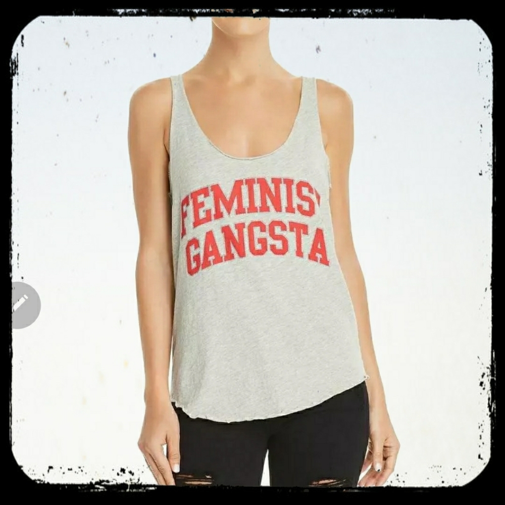 Pam & Gela Feminist Gangsta Tank/Cami Gray